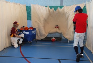 Guildford Mavericks basketball drill with baseball bats